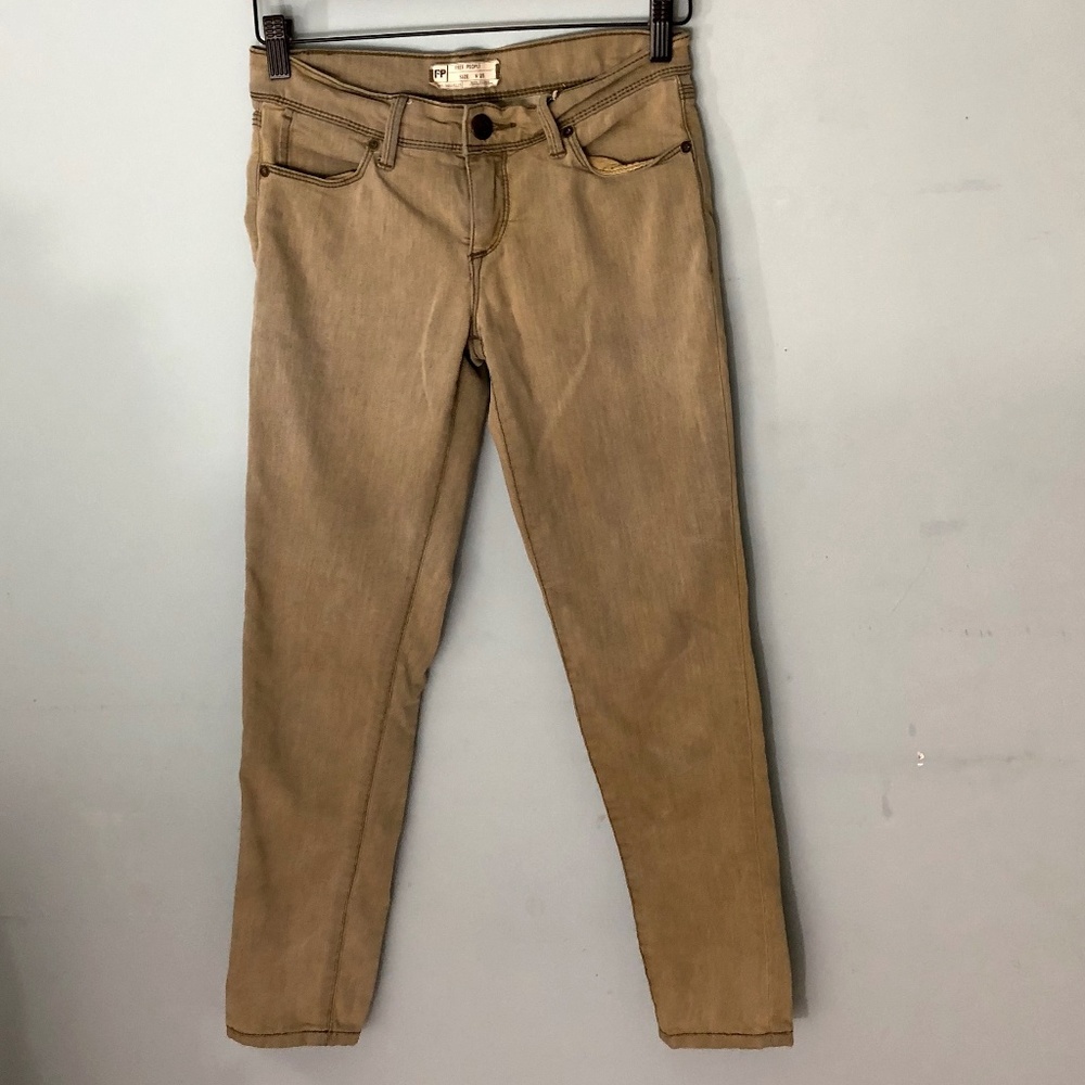 Light Green/Tan Low Rise Jeans